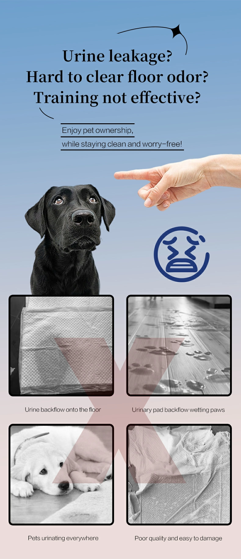 Tear resistant pet training pad with strong edges