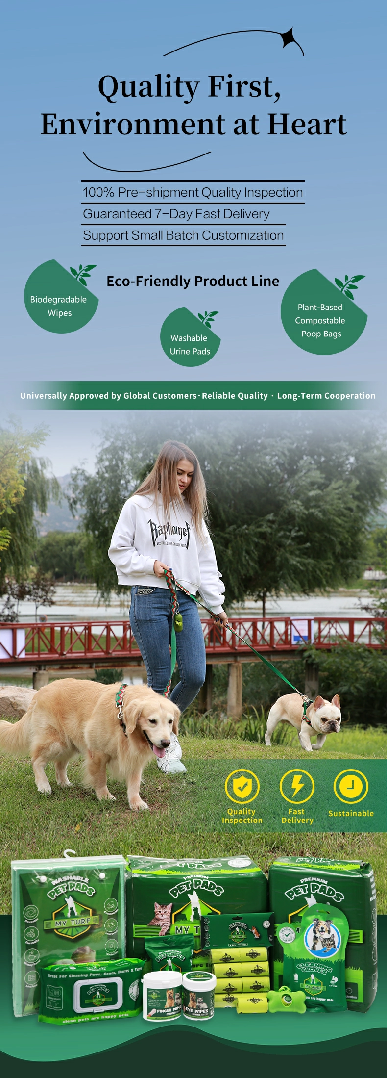 Heavy duty pet pee pad with long lasting absorbency