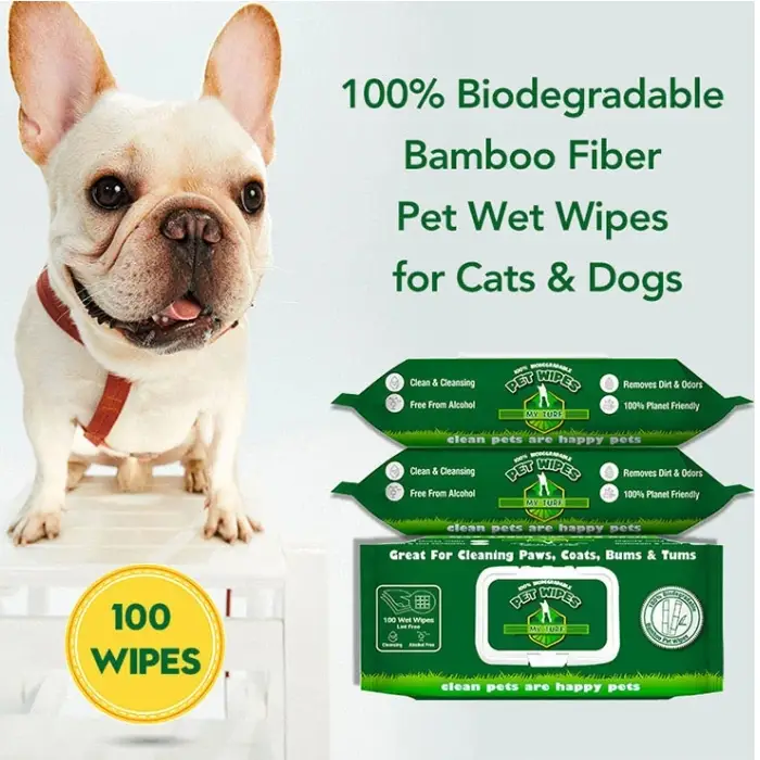 bamboo fiber pet wipe