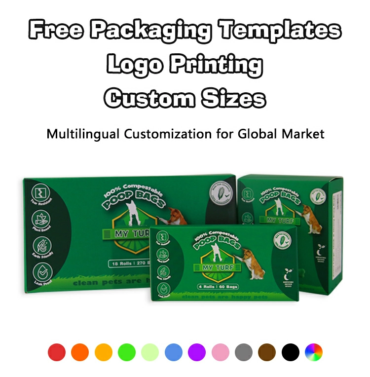 Dog poop bag with handles tied securely