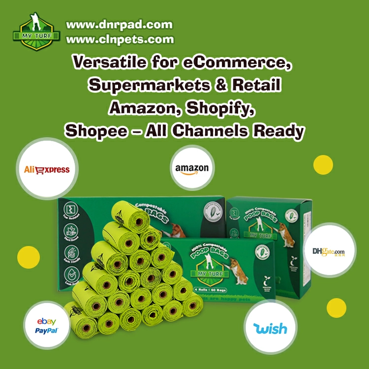 Thick black dog poop bag stretched to show strength