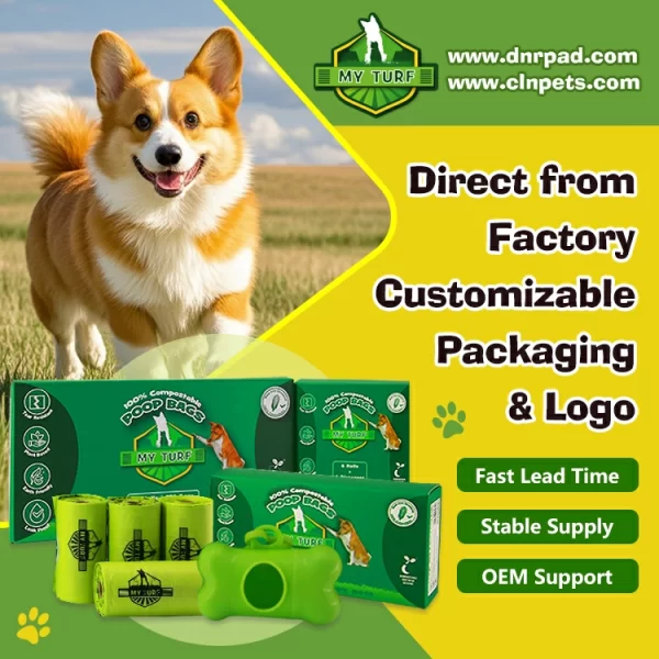 Wholesale ASTM D6400 Certified Dog Poop Bags Leak-Proof Eco Compostable 23x33cm - Image 2