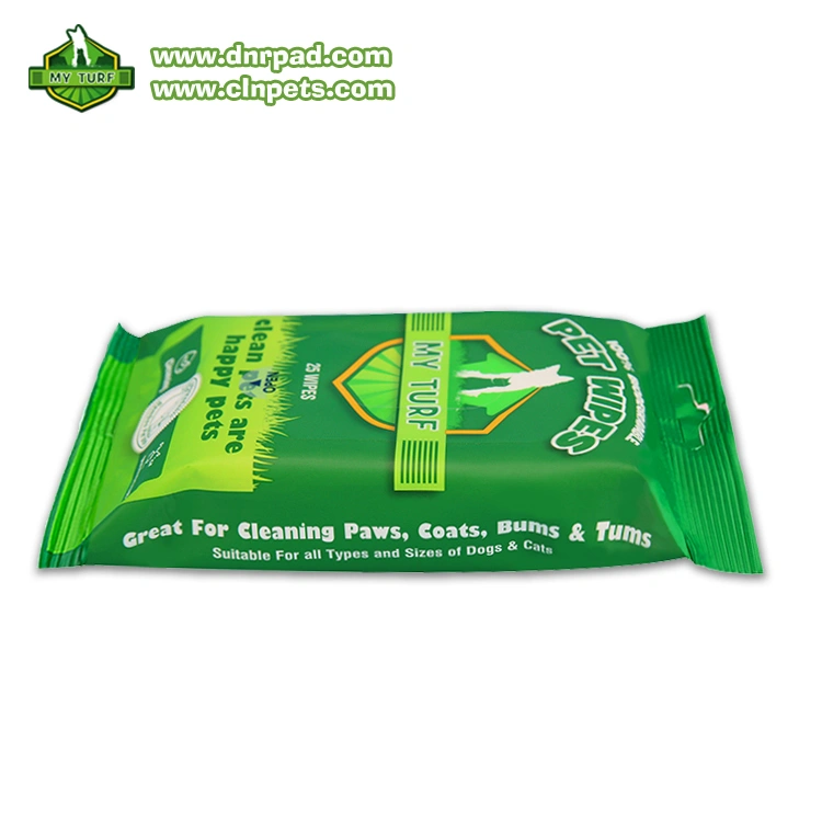 Different dog breeds being cleaned with flushable pet wipes