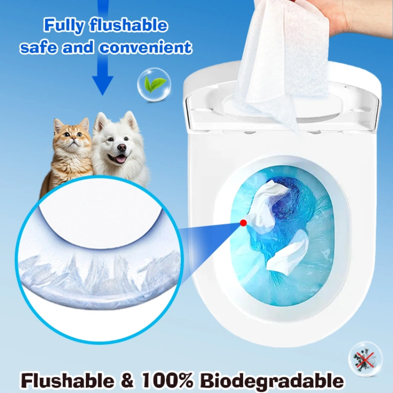 Factory Direct Flushable Pet Cleaning Wipes OEM