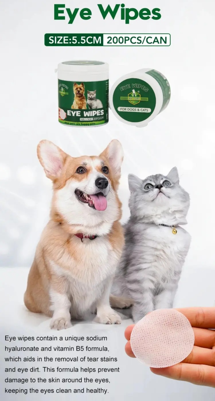 Disposable Pet Cleaning Finger Wipes Gloves for Dogs and Cats